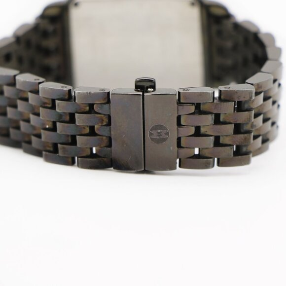 Michele Deco Diamond Chronograph Noir Diamond Black Steel Watch - Picture 5 of 6